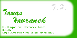 tamas havranek business card