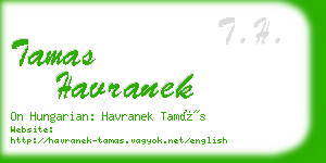 tamas havranek business card